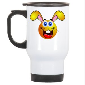 Easter Bunny Simley Emoji Stainless Steel Travel Mug