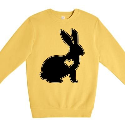 Easter Bunny Simple Love Heart Premium Crewneck Sweatshirt