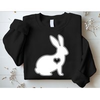 Easter Bunny Simple Love Heart Sweatshirt