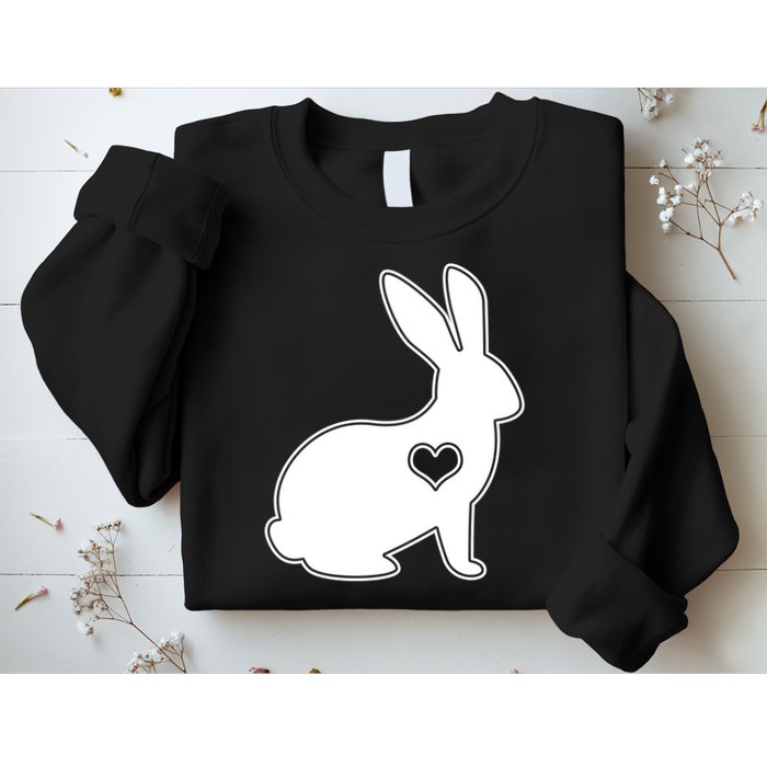 Easter Bunny Simple Love Heart Sweatshirt