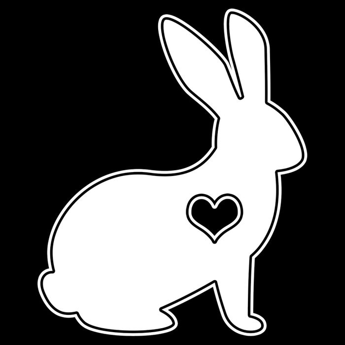 Easter Bunny Simple Love Heart Sweatshirt