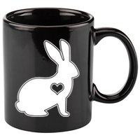 Easter Bunny Simple Love Heart 11oz C Handle Ceramic Mug