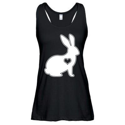 Easter Bunny Simple Love Heart Ladies Essential Flowy Tank
