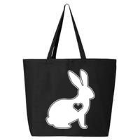 Easter Bunny Simple Love Heart 25L Jumbo Tote