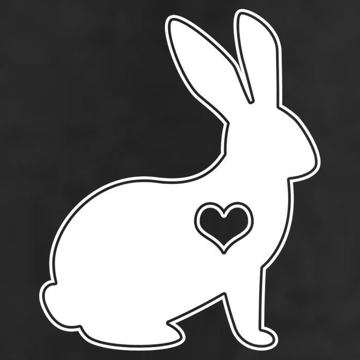 Easter Bunny Simple Love Heart 25L Jumbo Tote