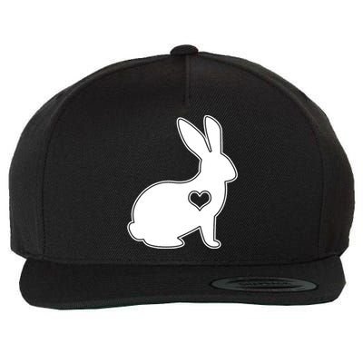 Easter Bunny Simple Love Heart Wool Snapback Cap