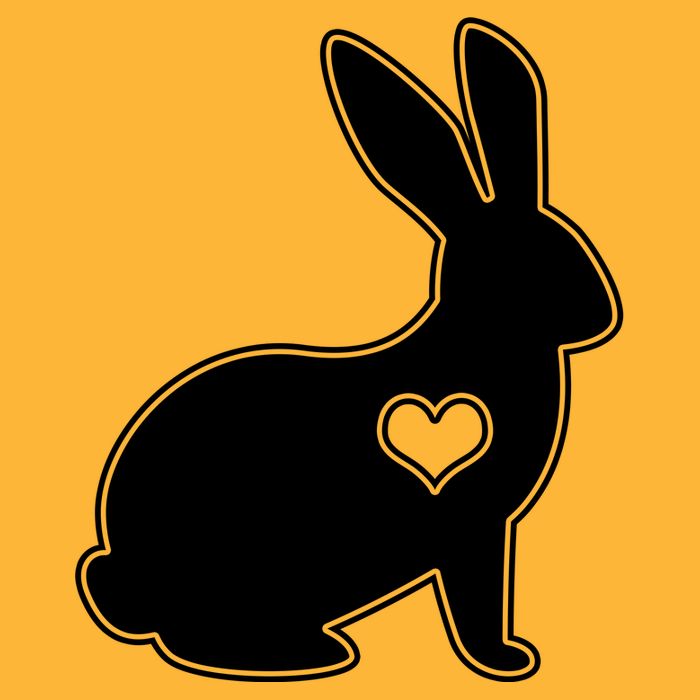 Easter Bunny Simple Love Heart Cooling Performance Crew T-Shirt