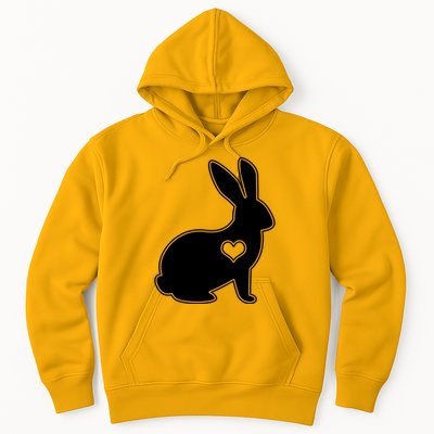 Easter Bunny Simple Love Heart Hoodie