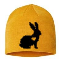 Easter Bunny Simple Love Heart Sustainable Beanie