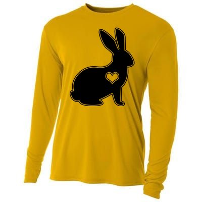 Easter Bunny Simple Love Heart Cooling Performance Long Sleeve Crew