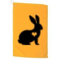 Easter Bunny Simple Love Heart Platinum Collection Golf Towel