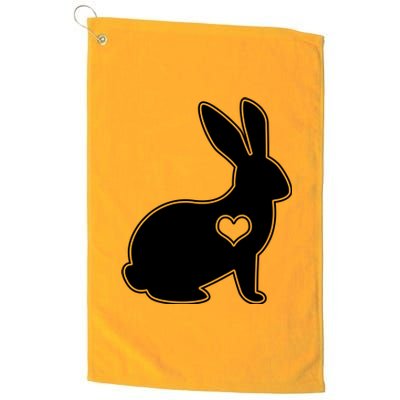 Easter Bunny Simple Love Heart Platinum Collection Golf Towel