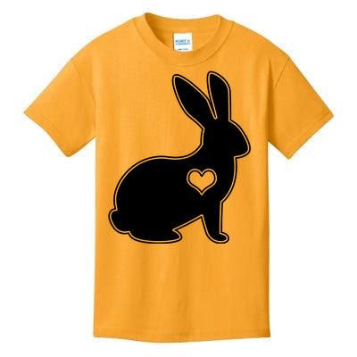 Easter Bunny Simple Love Heart Kids T-Shirt