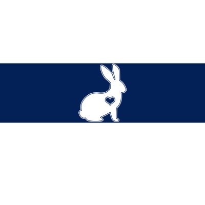 Easter Bunny Simple Love Heart Bumper Sticker