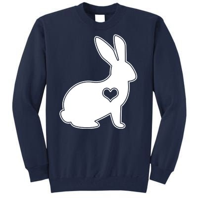 Easter Bunny Simple Love Heart Tall Sweatshirt