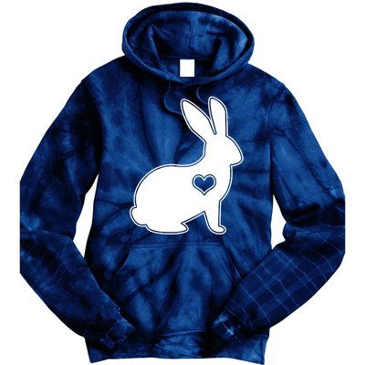 Easter Bunny Simple Love Heart Tie Dye Hoodie