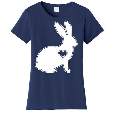 Easter Bunny Simple Love Heart Women's T-Shirt