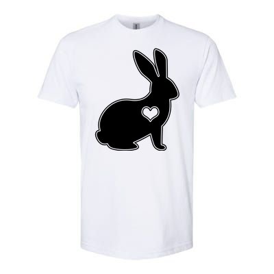 Easter Bunny Simple Love Heart Softstyle® CVC T-Shirt