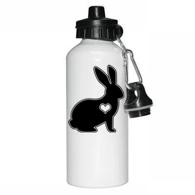 Easter Bunny Simple Love Heart Aluminum Water Bottle