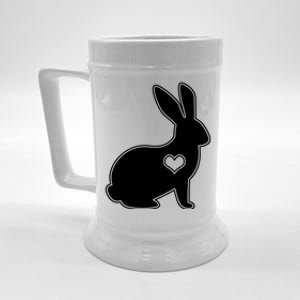 Easter Bunny Simple Love Heart Beer Stein