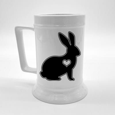 Easter Bunny Simple Love Heart Beer Stein