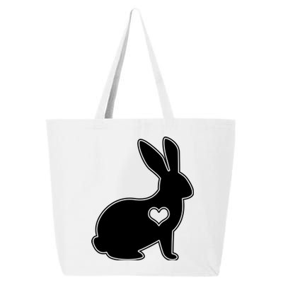 Easter Bunny Simple Love Heart 25L Jumbo Tote