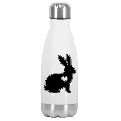 Easter Bunny Simple Love Heart Stainless Steel Insulated Water Bottle