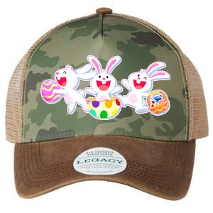 Easter Egg Bunnies Legacy Tie Dye Trucker Hat