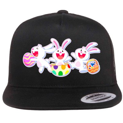 Easter Egg Bunnies Flatbill Hat