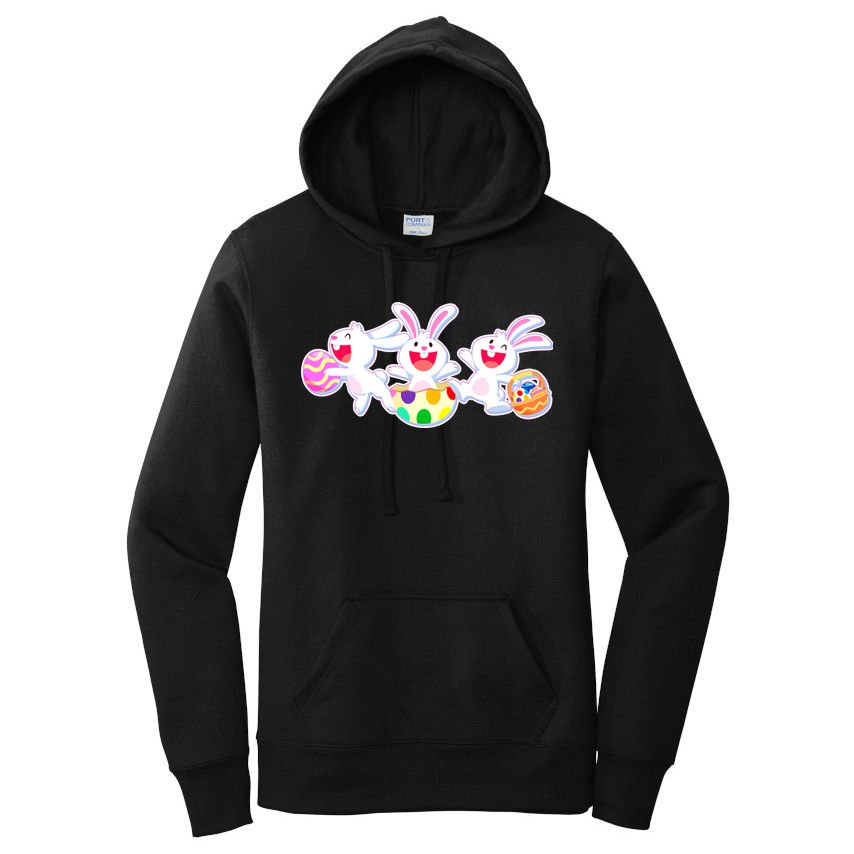 Easter Egg Bunnies Women's Pullover Hoodie