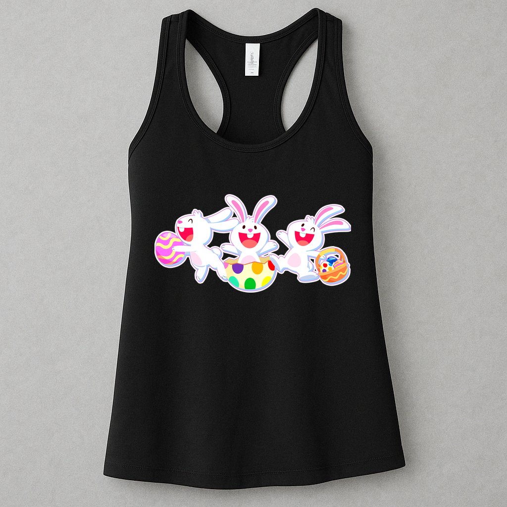 Easter Egg Bunnies Womens Tank Top