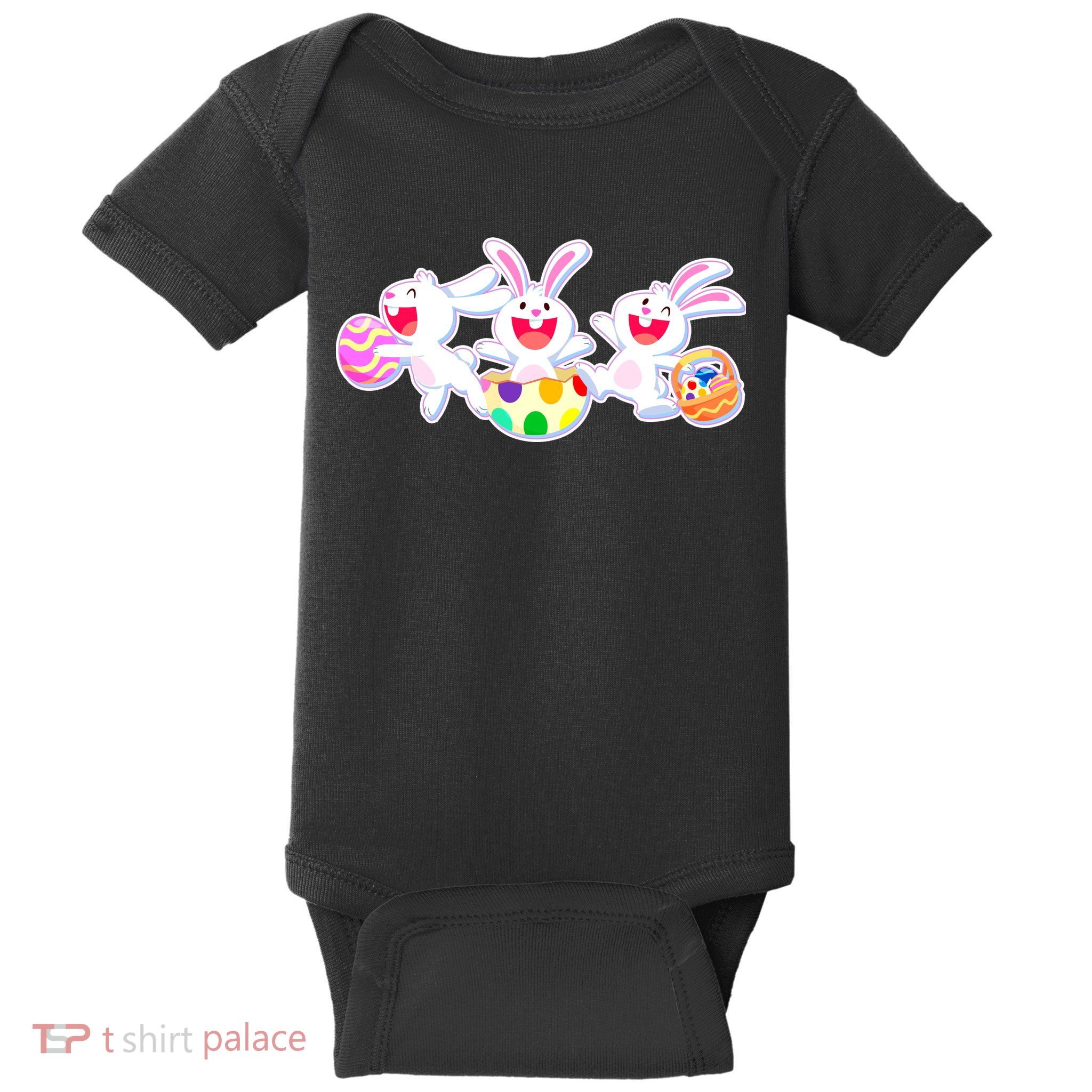 Easter Egg Bunnies Baby Bodysuit