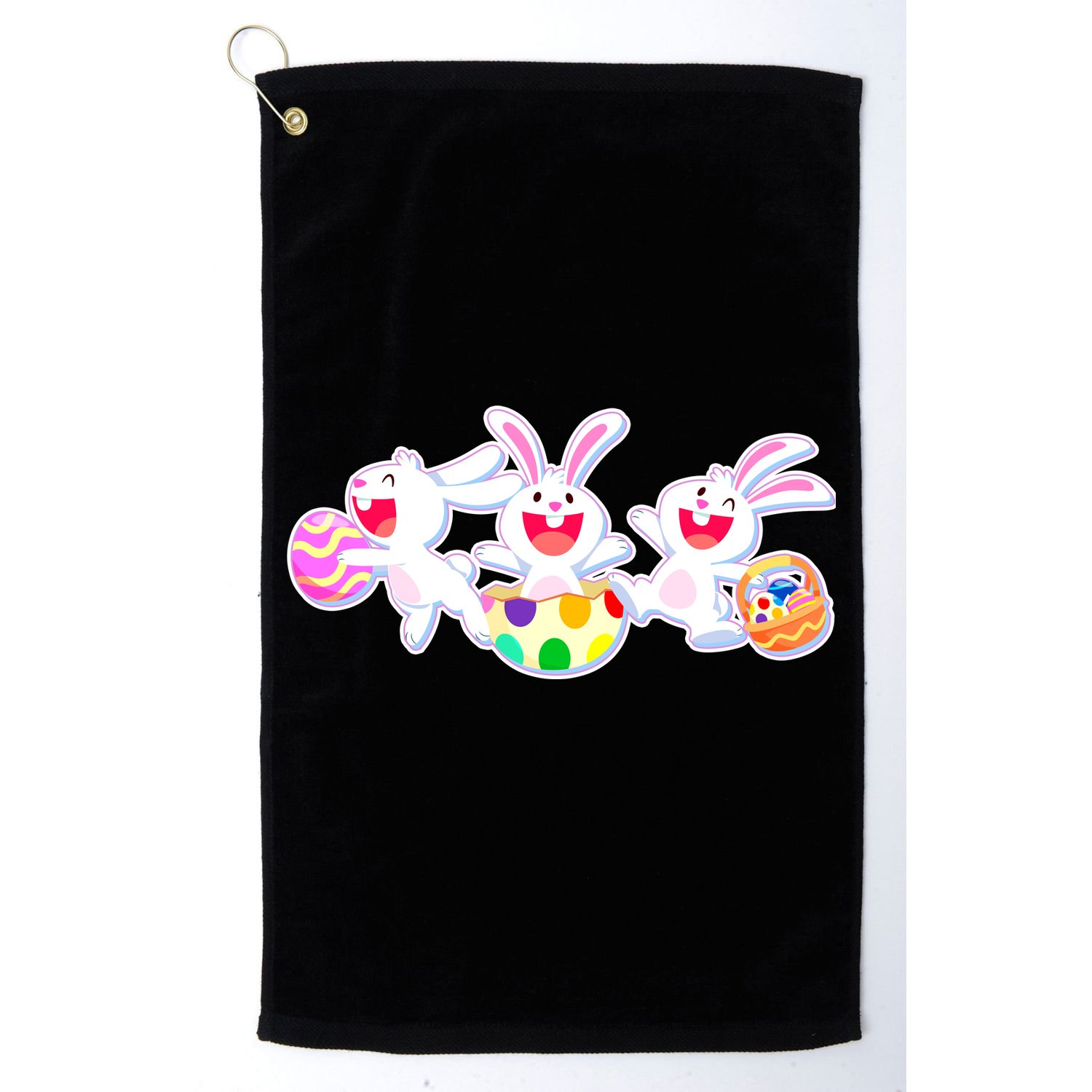 Easter Egg Bunnies Golf Towel