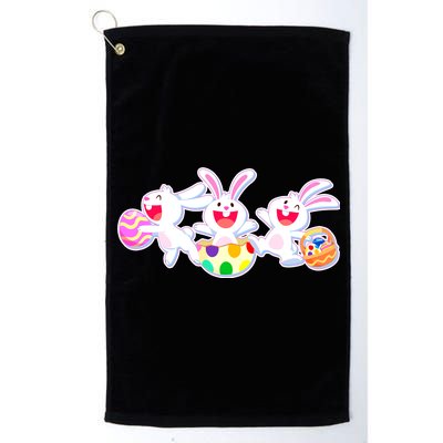 Easter Egg Bunnies Platinum Collection Golf Towel