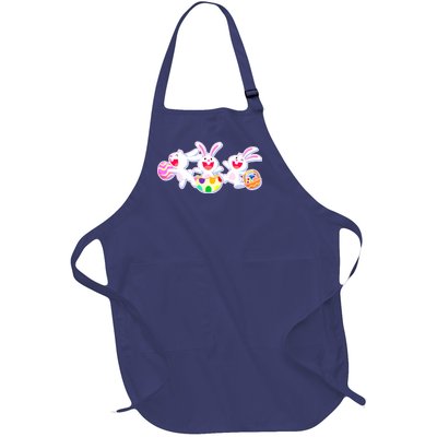 Easter Egg Bunnies Full-Length Apron With Pockets