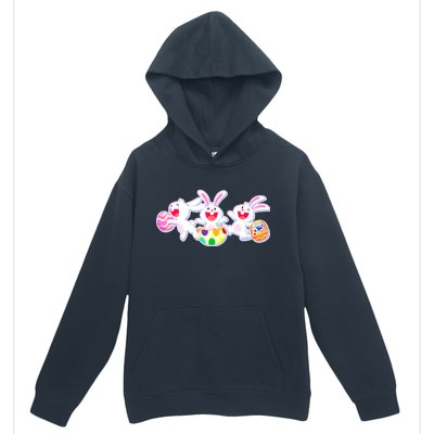 Easter Egg Bunnies Urban Pullover Hoodie