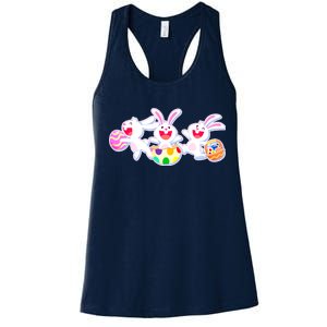 Easter Egg Bunnies Women's Racerback Tank