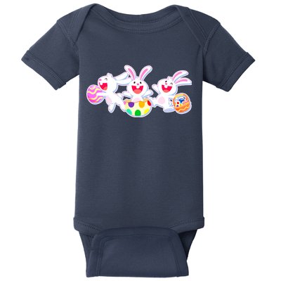 Easter Egg Bunnies Baby Bodysuit