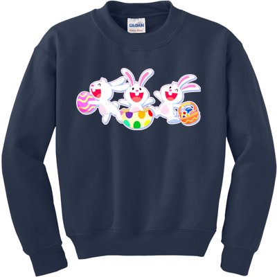 Easter Egg Bunnies Kids Sweatshirt