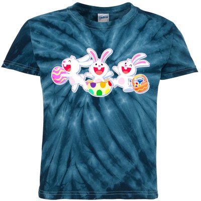 Easter Egg Bunnies Kids Tie-Dye T-Shirt