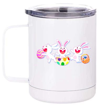 Easter Egg Bunnies 12 oz Stainless Steel Tumbler Cup