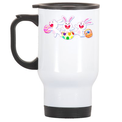 Easter Egg Bunnies Stainless Steel Travel Mug