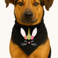 Easter Egg Bunny Unicorn USA-Made Doggie Bandana