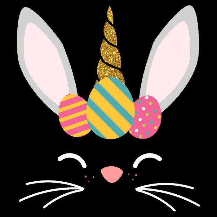 Easter Egg Bunny Unicorn USA-Made Doggie Bandana