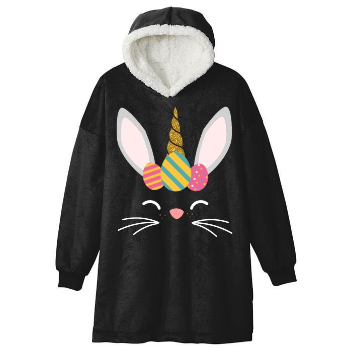 Easter Egg Bunny Unicorn Hooded Wearable Blanket