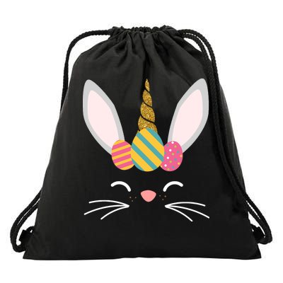 Easter Egg Bunny Unicorn Drawstring Bag