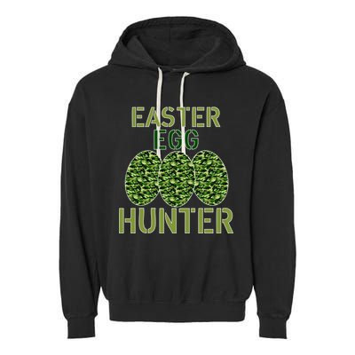 Easter Egg Hunter Camo Eggs Funny Egg Hunt Garment-Dyed Fleece Hoodie