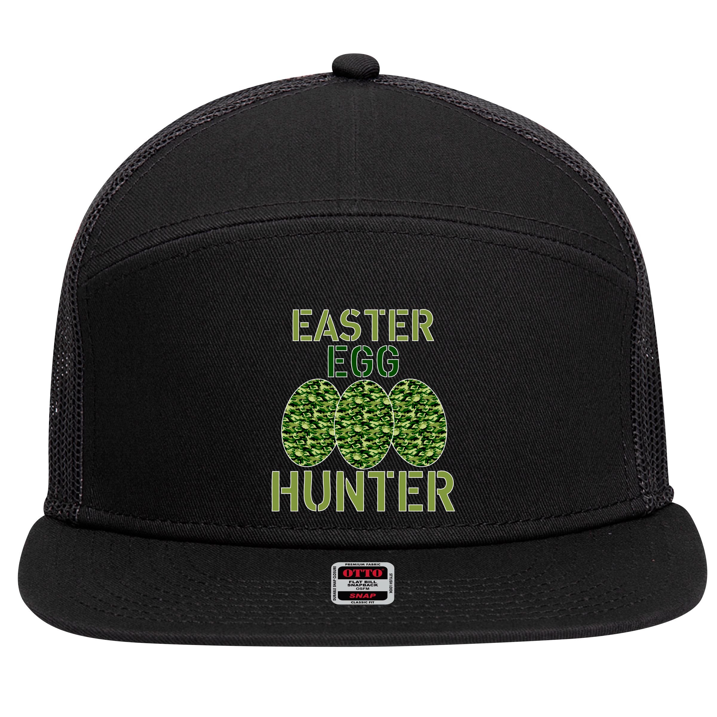 Easter Egg Hunter Camo Eggs Funny Egg Hunt 7 Panel Mesh Trucker Snapback Hat