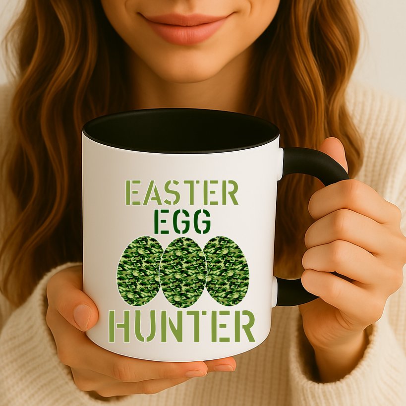 Easter Egg Hunter Camo Eggs Funny Egg Hunt Mug