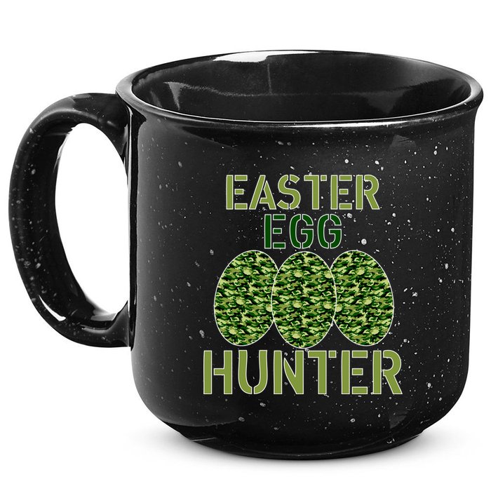 Easter Egg Hunter Camo Eggs Funny Egg Hunt 15oz Campfire Ceramic Mug